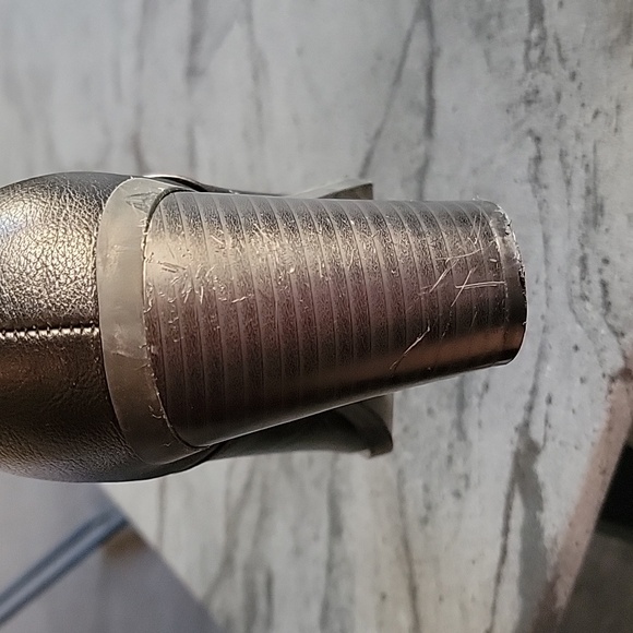 SHE & IN Stacked Heel black pull on booties Faux leather size 10 - Picture 10 of 10